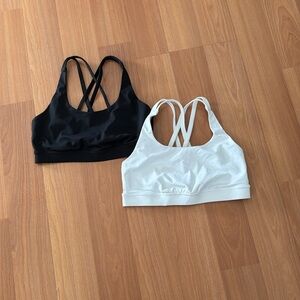 Lululemon energy bra.  Black and white set. Size 6